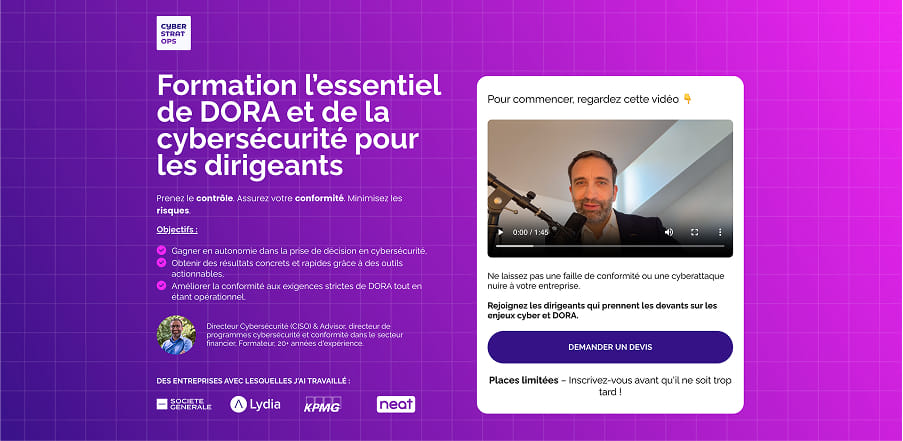Formation l'essentiel de DORA et de la cybersécurité pour les dirigeants
