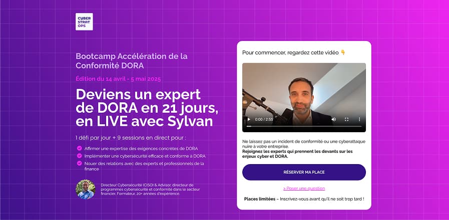 Deviens un expert de DORA en 21 jours, en LIVE avec Sylvan